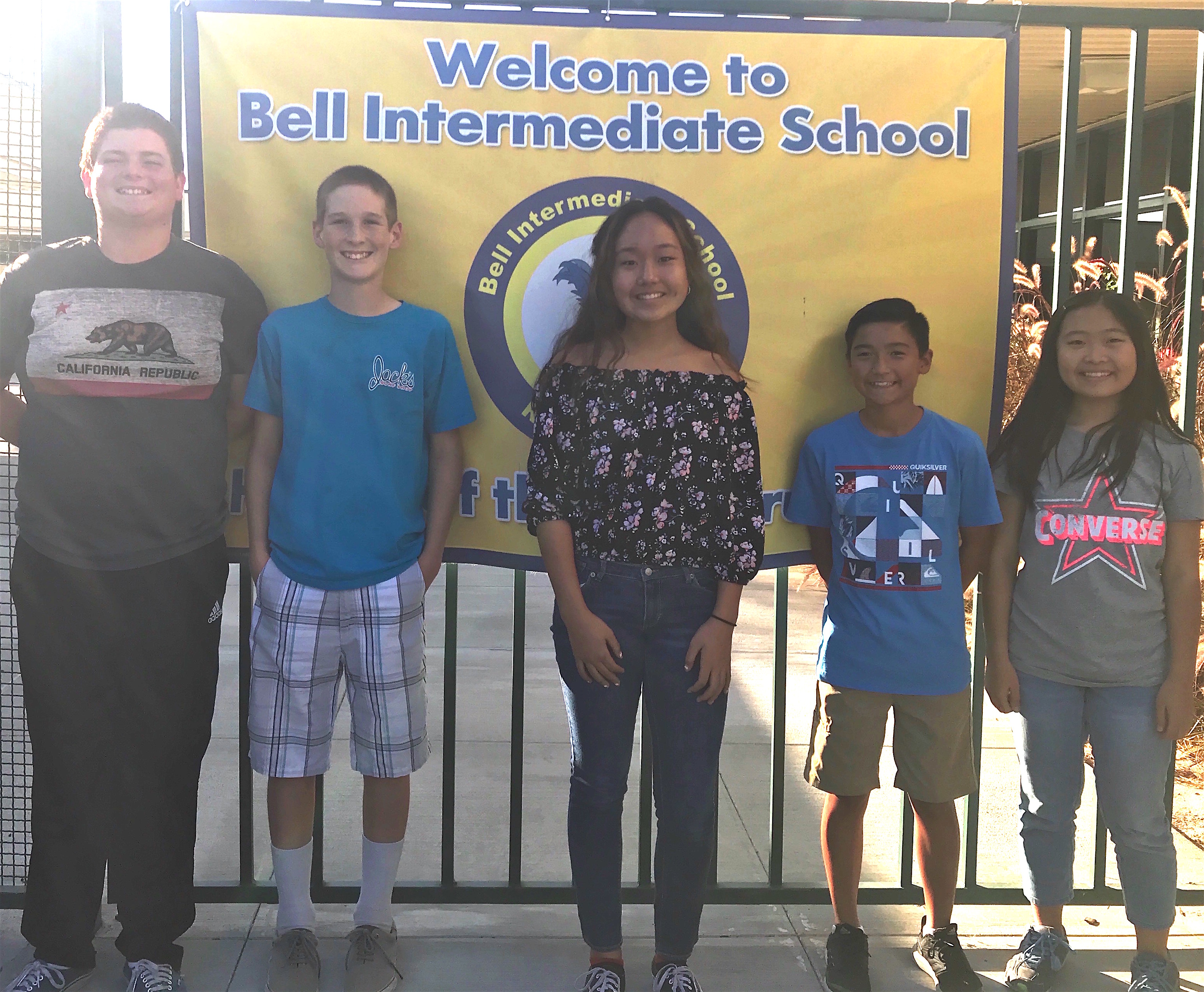 Students display Roadrunner pride by welcoming us into their campus!