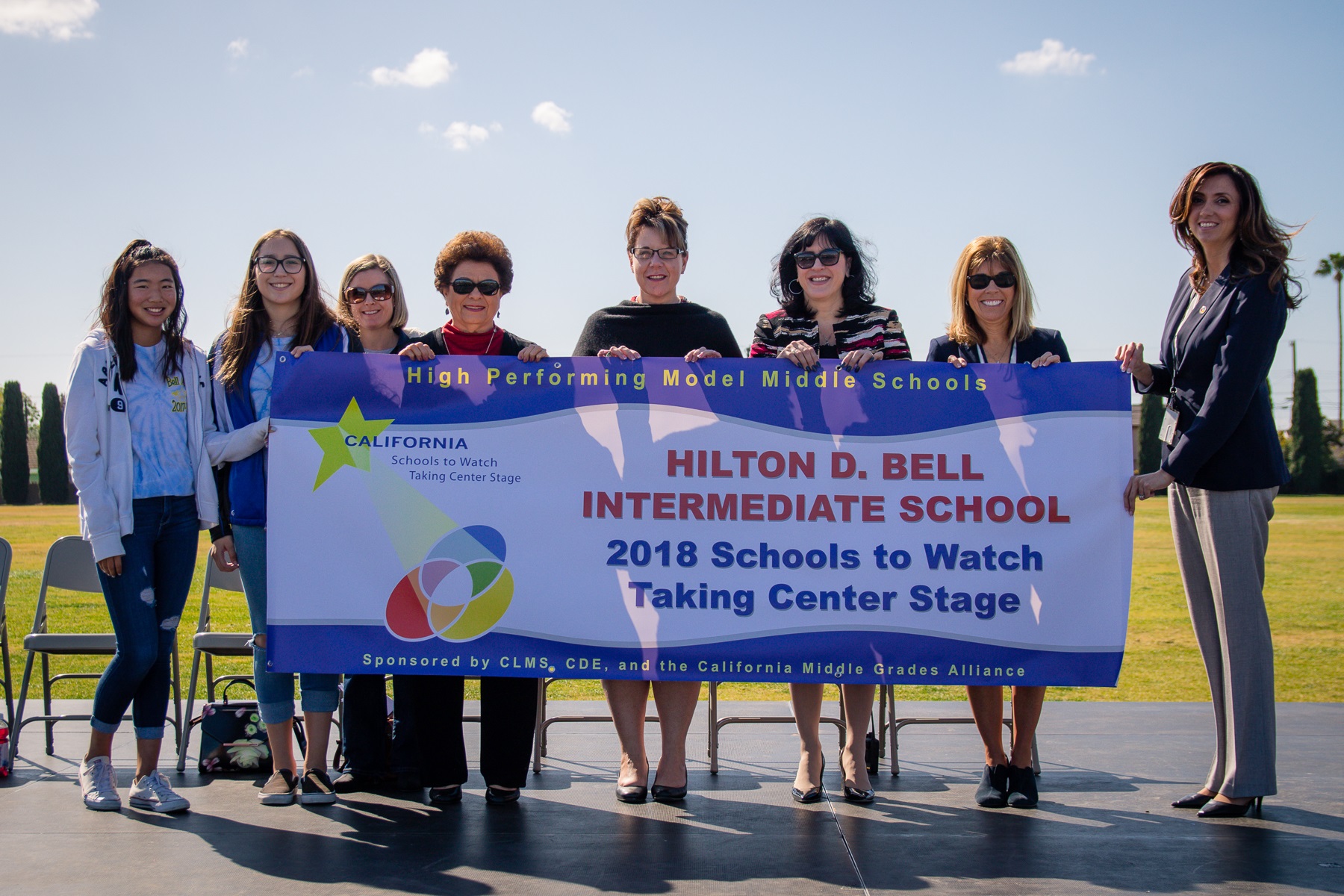 Bell roadrunners are proud to announce their award-winning status alongside superintendent Dr. Mafi!