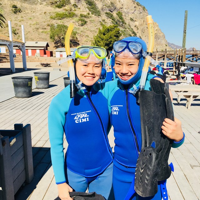 Our lovely friends have a lovely afternoon examining different species via their snorkeling exercise.