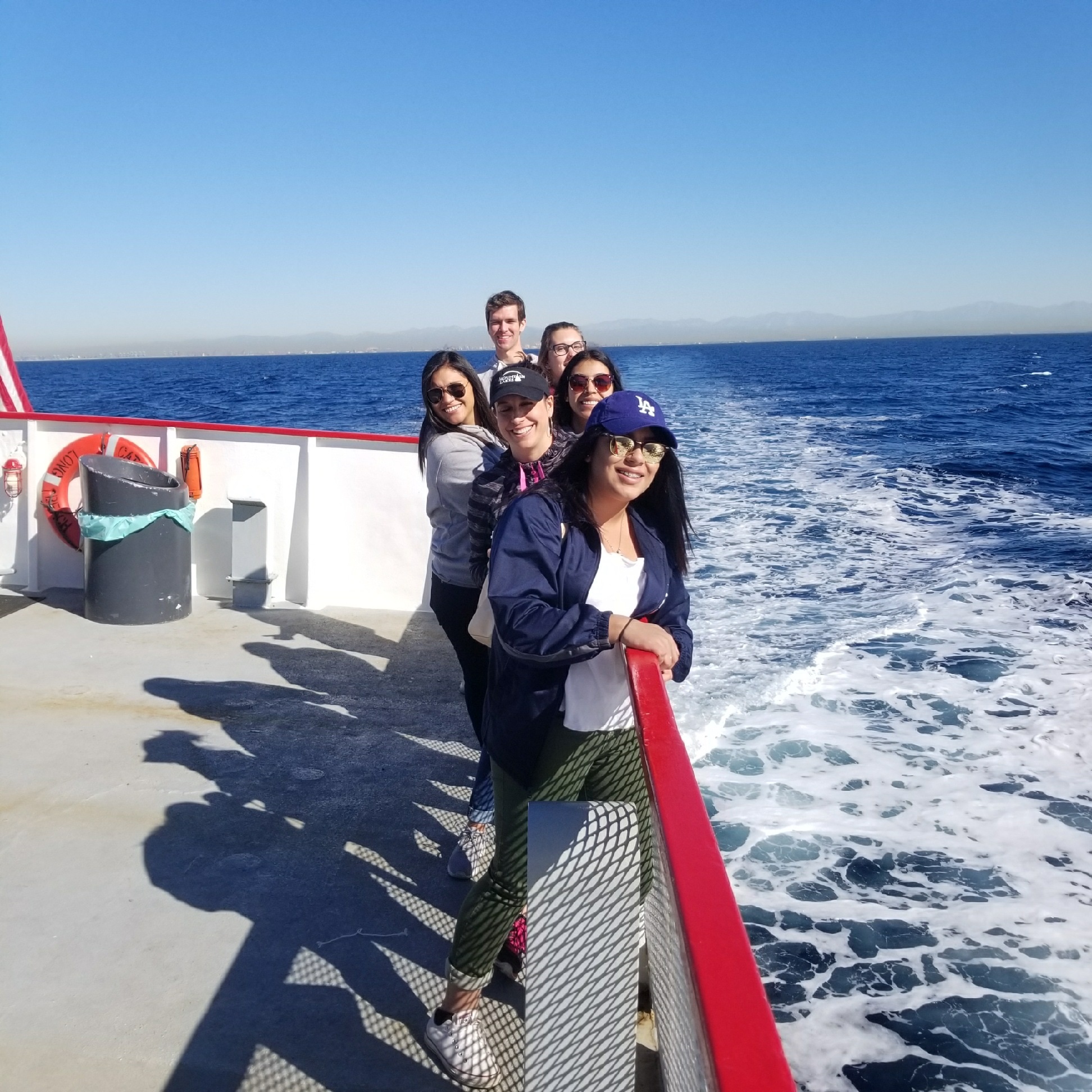 Whale watching introduces an exciting visual experience for our staff.