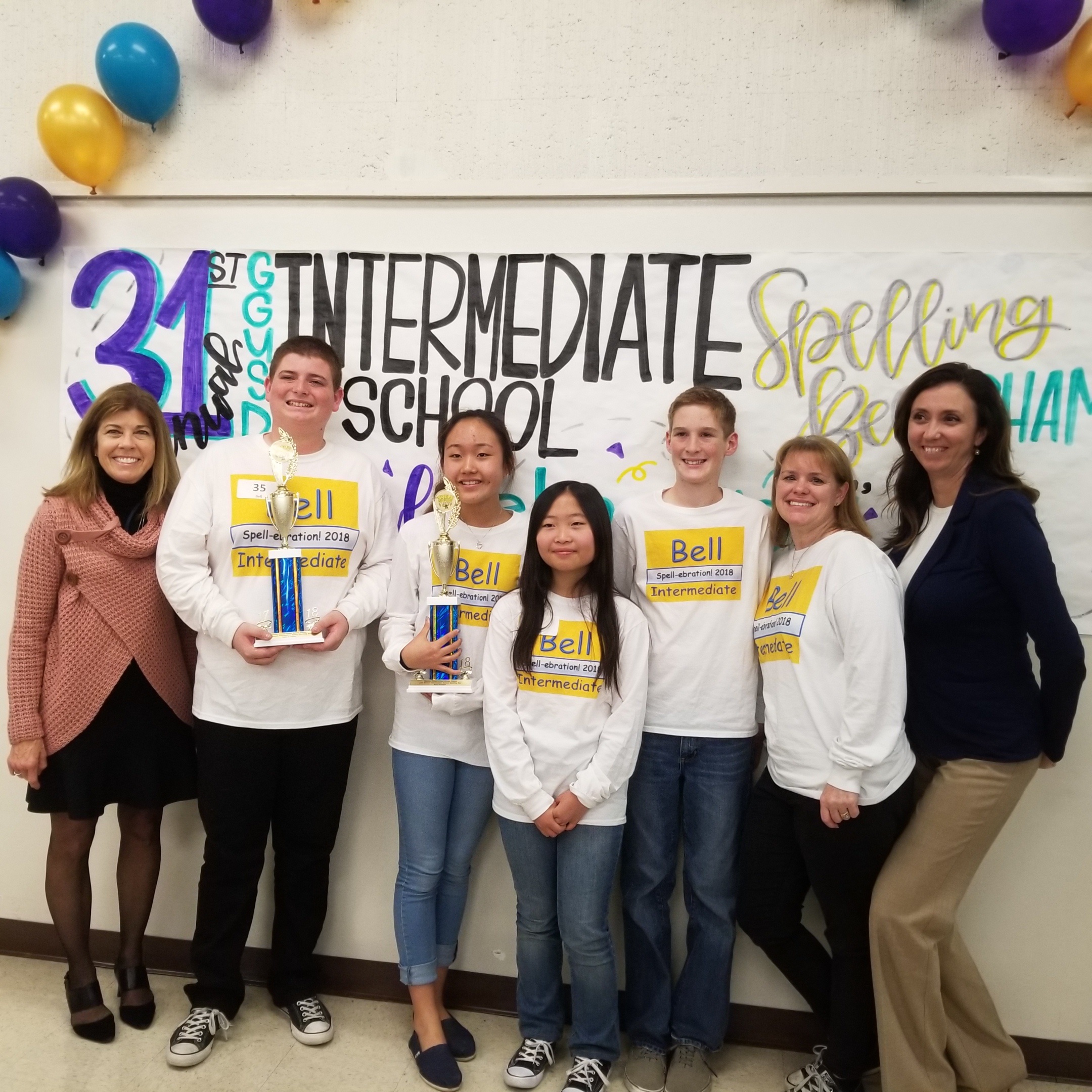 Our spelling bee champions impress the school with their spectacular vernacular!