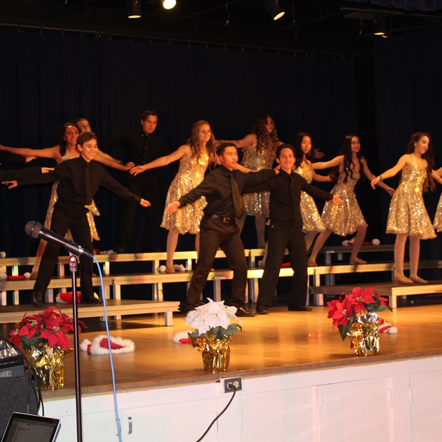 The musical medley continues as these happy gentlemen join forces with our ladies to finish the show.