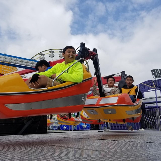 Enjoying the rides