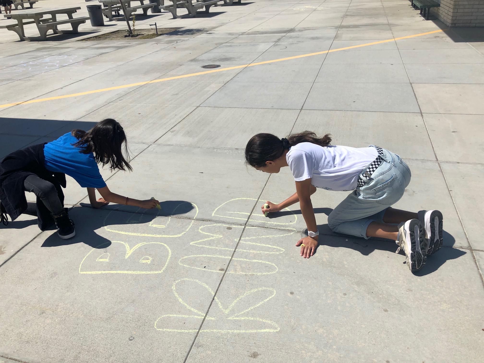 Inspirational Messages greeted students in the quad.