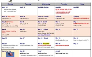 2022 End of the Year / Testing Schedule - article thumnail image